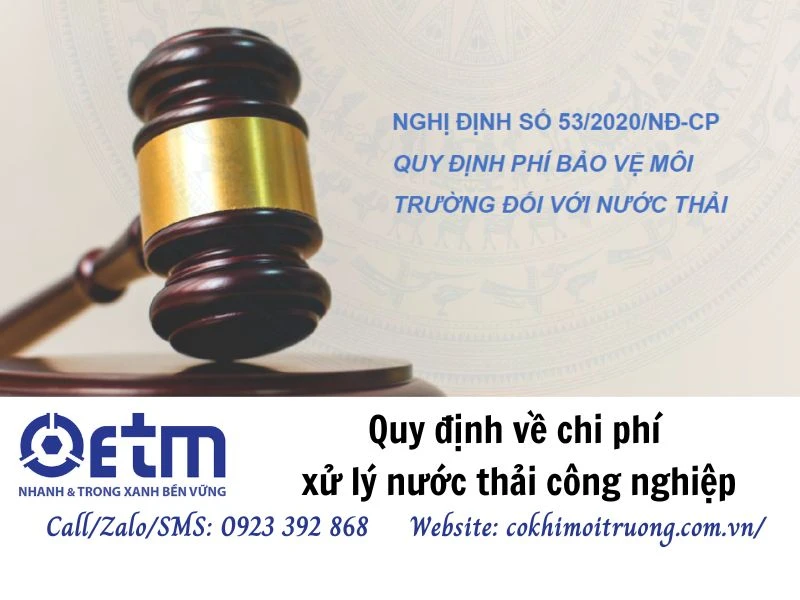 Quy định về chi phí xử lý nước thải công nghiệp