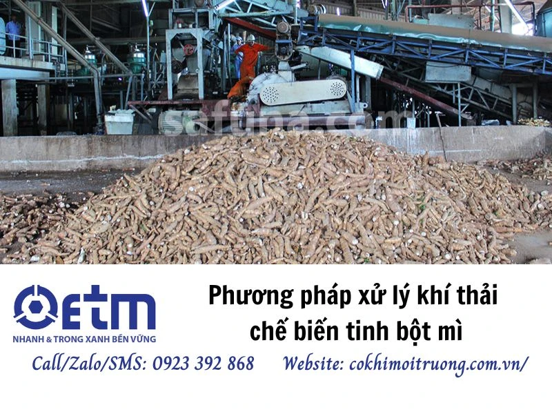 Xử lý khí thải chế biến tinh bột mì