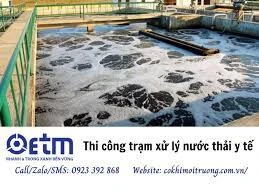 Thi công trạm xử lý nước thải y tế